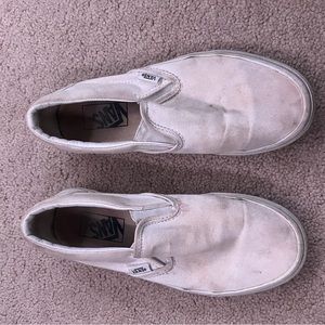 White Slip On Vans
